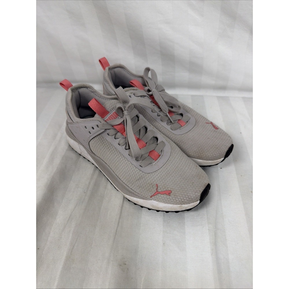 Puma PC Runner Mesh Sneakers Women's 8.5 Gray Pink Lace Up Casual Athletic Shoes